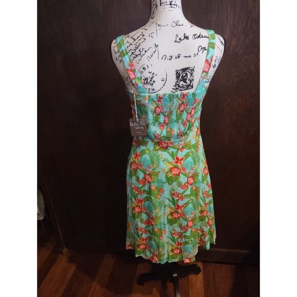 Matilda Jane Floral Dress Size 6 Hello Lovely by the Bay Blue Pinup Babydoll NEW - Picture 4 of 10